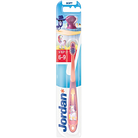 Jordan Step by Step Kinderzahnbürste, im Alter von 6-9 Jahren, 1 Stück