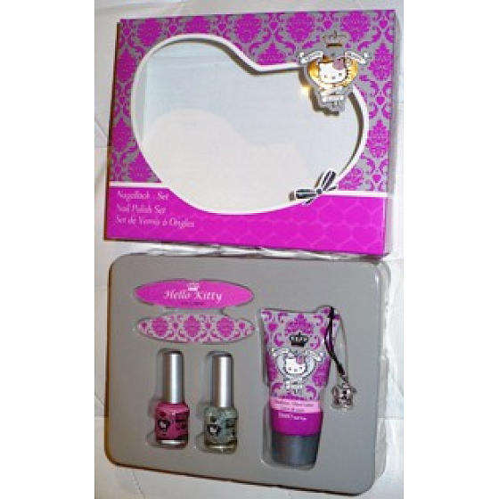 Hello Kitty Handcreme 50 ml + Nagellack 2 Stück + Nagelfeile 2 Stück Mädchenkassette