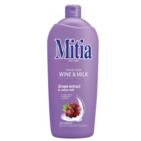 Mitia Wine & Milk Flüssigseife nachfüllen 1 l
