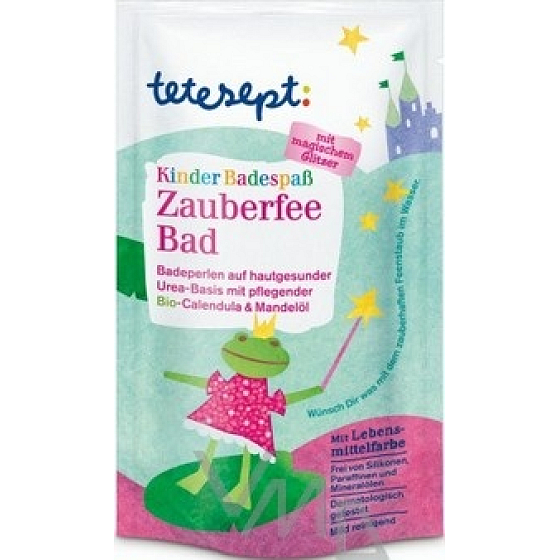 Tetesept Magic Feen Badeperlen erstaunliche Aquarell, Wirkung mit Glitzer und Knistern für Mädchen 80 g
