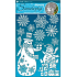 Selbstklebender Schneemann mit weißen Flocken an Wänden, Fenstern, Spiegeln, Fliesen und anderen glatten Oberflächen