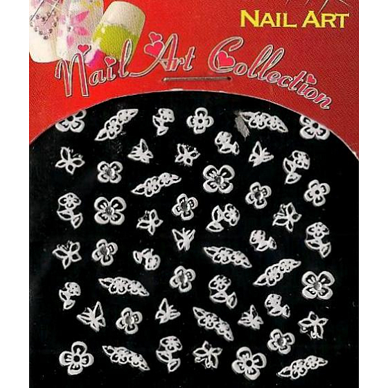 Absolute Cosmetics Nagel Nagelaufkleber mit Strass NT22W 1 Blatt