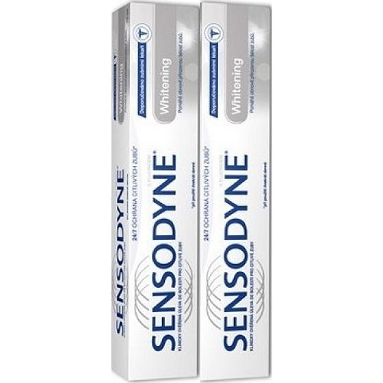 Sensodyne Whitening Zahnpasta macht empfindliche Zähne sanft 2 x 75 ml weiß