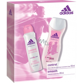 Adidas Control Antitranspirant Deodorant Spray für Frauen 150 ml + Smooth Duschgel 250 ml, Kosmetikset