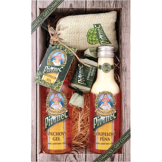 Bohemia Gifts Pivrnec Duschgel 200 ml + Badeschaum 200 ml + Seife 30 g + Badesalz in einem Beutel 150 g, Kosmetikset