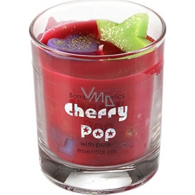 Bomb Cosmetics Cherry - Cherry Pop Glass Candle Duftende natürliche, handgefertigte Kerze in Glas brennt bis zu 35 Stunden