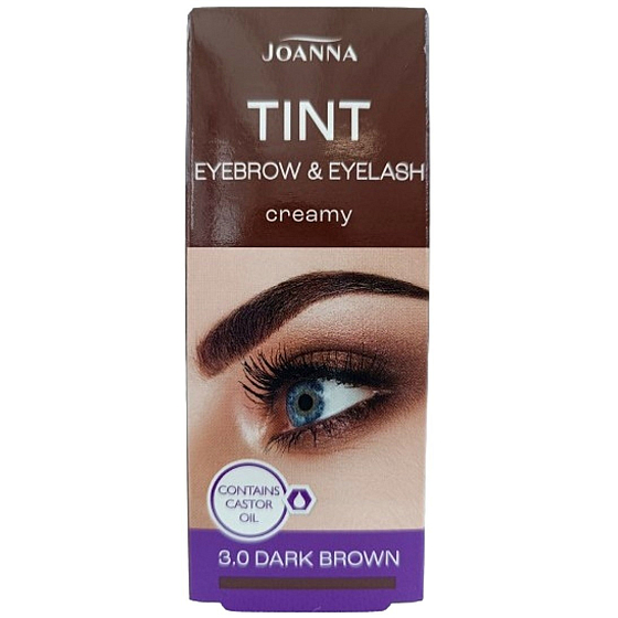 Joanna Tint Cremefarbe für Augenbrauen und Wimpern 3.0 braun 15 ml