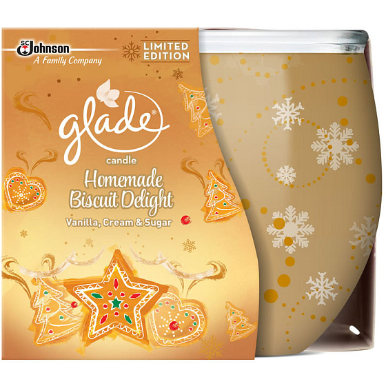 Glade by Brise Nut Delight - Geröstete Nüsse und süße Pralinen Duftkerze im Glas Brenndauer bis zu 30 Stunden 120 g
