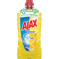 Ajax für Böden und Oberflächen Boost Backpulver Zitrone universal Reiniger, 1 l