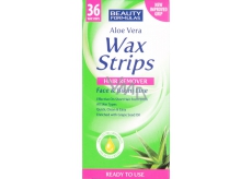 Beauty Formulas Aloe Vera Wax Strips Enthaarungsstreifen für Gesicht und Bikinizone 36 Stück