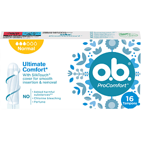 O.B. ProComfort Normal Tampons, 16 pcs