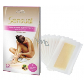 Joanna Sensual Arganöl enthaarende Körperbänder für trockene Haut 12 Stück