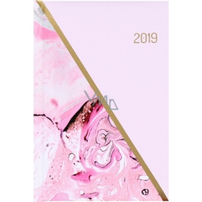 Albi Diary 2019 Wöchentliche Marmor 12,6 x 17 x 1,2 cm