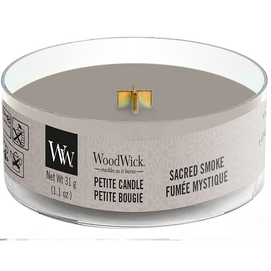 WoodWick Sacred Smoke - Mystische Rauchkerze mit zartem Holzdocht 31 g