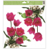Fensterfolie ohne Klebeecke Rosa Tulpen mit Glitzer 30 x 33,5 cm