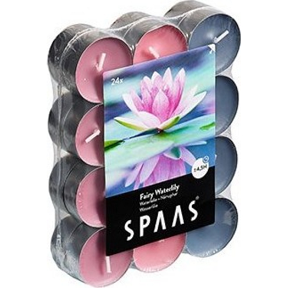 Spaas Tri Fairy Waterlily - Teelichter mit Seerosenduft 24 Stück