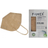 Famex Atemschutzmaske Mundschutz 5-Schicht FFP2 Gesichtsmaske beige 10 Stück