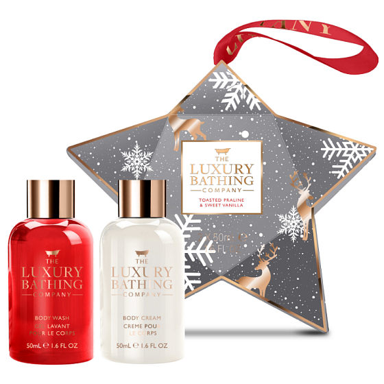Grace Cole Toasted Praline & Sweet Vanilla Reinigungsgel 50 ml + Körpercreme 50 ml, Kosmetikset für Frauen