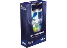 Gillette Cooling Sensitive Rasiergel mit Eukalyptus 200 ml + Head & Shoulders Deep Cleanse Oil Control Anti-Schuppen Shampoo 300 ml, Kosmetikset für Männer