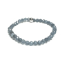Saphir-Facettenarmband elastischer Naturstein, Kugel 4 mm / 16 - 17 cm, Stein der Weisheit, Wahrheit und Intuition