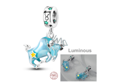 Sterling Silber 925 Luminous - Sternzeichen Stier, Armband-Anhänger