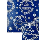 Nekupto Weihnachtsgeschenkpapier 70 x 1000 cm Dunkelblau, Merry & Bright