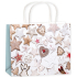Geschenkpapiertüte 23 x 18 x 10 cm Weihnachtssterne, Herz, Engel