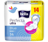 Bella Perfecta Slim Blue Ultradünne Damenbinden mit Flügeln für empfindliche Haut 14 Stück