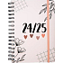 Albi Studentenkalender 2024 - 2025 mit Spirale - Herz 16 × 21 × 2 cm