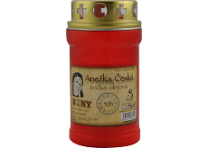 Bony Grabkerze Anežka Čechische Rot