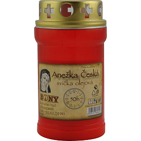 Bony Grabkerze Anežka Čechische Rot