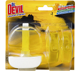 Dr. Devil 3in1 Lemon Fresh flüssiger WC Block, Halter + Nachfüllung 3× 55 ml