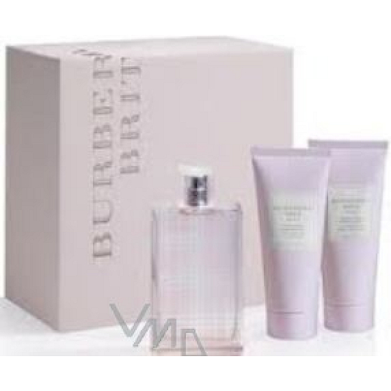 Burberry Brit Sheer Eau de Toilette 100 ml + Körperlotion 100 ml + Duschgel 100 ml, Geschenkset für Frauen