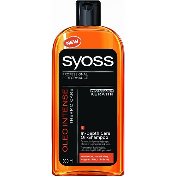 Syoss Oleo Intense Thermo Care Shampoo für trockenes und sprödes Haar 500 ml
