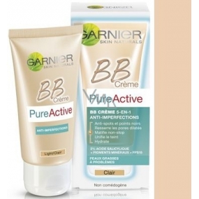 Garnier Skin Naturals Pure Active BB-Creme gegen Unreinheiten 5in1 SPF15 Light 50 ml