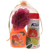 Mika Seife 500 ml + Duschgel 300 ml + Handcreme 100 ml + Waschschwamm 1 Stück, Kosmetikset