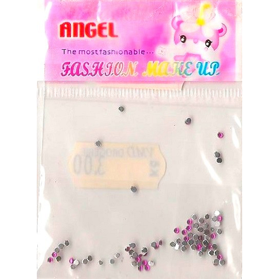Engelsnageldekorationen Strasssteine rosa 1 Packung