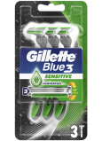 Gillette Blue 3 Sensitive 3-Klingen-Einwegrasierer für Männer 3 Stück