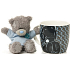 Me to You Tasse mit Teddybär im blauen T-Shirt 10 cm