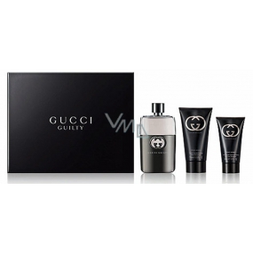 Gucci Guilty für Homme Eau de Toilette 90 ml + Aftershave 75 ml + Duschgel 50 ml, Geschenkset