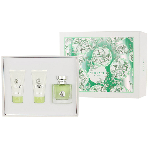 Versace Versense Eau de Toilette für Frauen 50 ml + Körperlotion 50 ml + Duschgel 50 ml, Geschenkset 2017