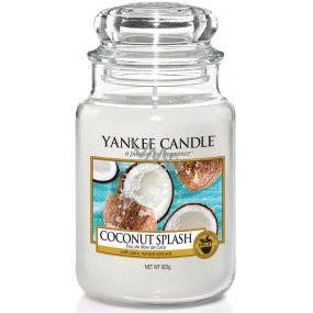 Yankee Candle Coconut Splash - Duftkerze mit Kokosnuss-Erfrischung Klassisches großes Glas 623 g