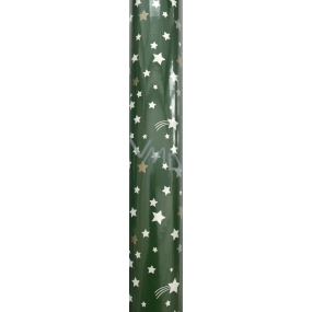 Zöwie Geschenkpapier 70 x 150 cm Weihnachtsgrün - weiße Sterne