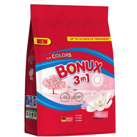 Bonux Color Pure Magnolia 3in1 Waschpulver für farbige Wäsche 80 Dosen von 6 kg