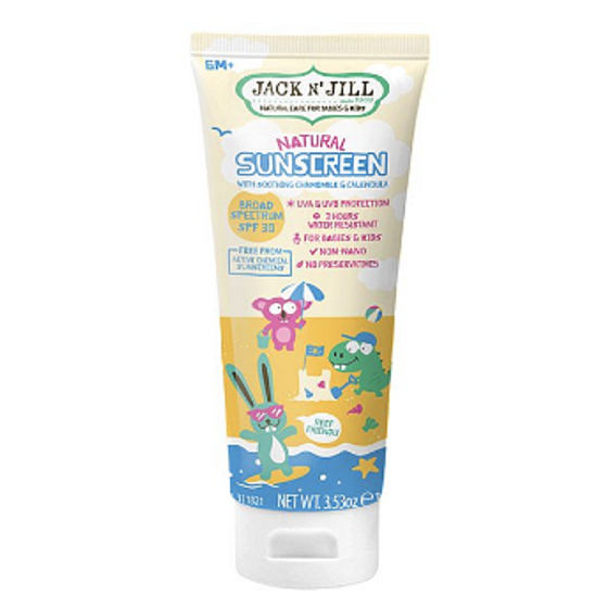 Jack N Jill BIO Sonnenschutz SPF30 natürlicher Sonnenschutz mit beruhigendem Kamillen- und Ringelblumenextrakt für Kinder 100 g