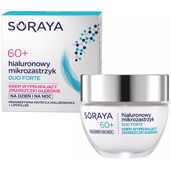 Soraya Hyaluronic Micro-Injection Duo Forte 60+ Anti-Falten-Creme füllt tiefe Falten pro Tag / Nacht 50 ml