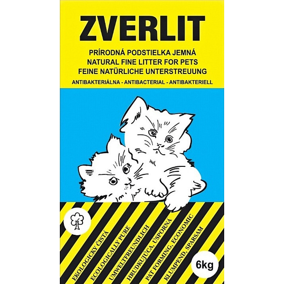 Zverlit Streu ökologisch blau für Katzen und Nager mit einem zarten Klumpen von 6 kg