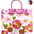 Nekupto Geschenk Kraftbeutel 32,5 x 26 x 13 cm Blumen 1 Stück 128