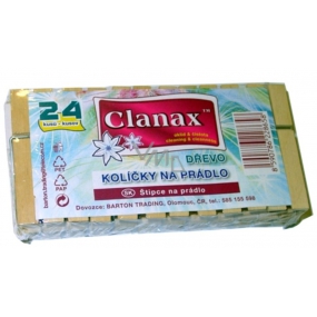 Clanax Wäscheklammern aus Holz 24 Stück