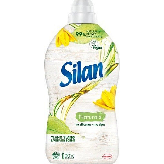 Silan Naturals Ylang Ylang & Vetiver Duft konzentrierter Weichspüler 58 Waschladungen 1,45 l